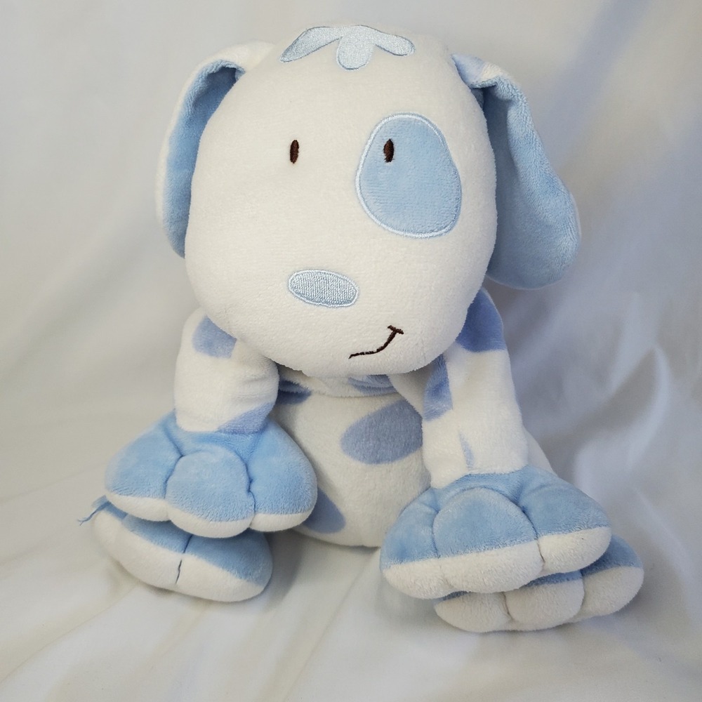 Kids Preferred Blue White Spot Puppy Dog Plush Asthma Allergy Friendly 2005 10"